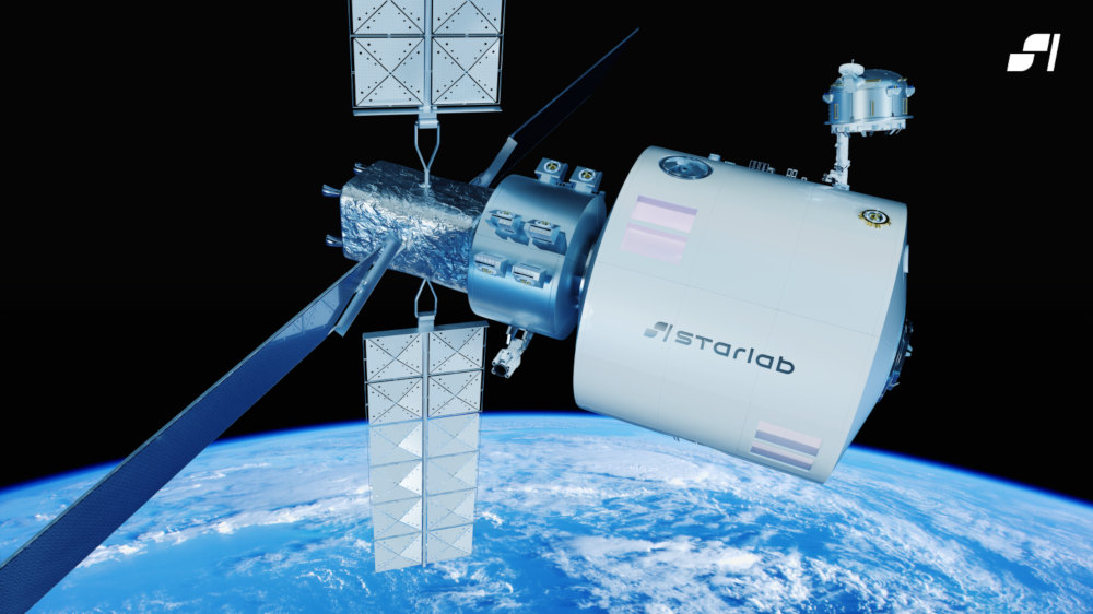 Wizualizacja stacji kosmicznej Starlab - Grafika: Airbus