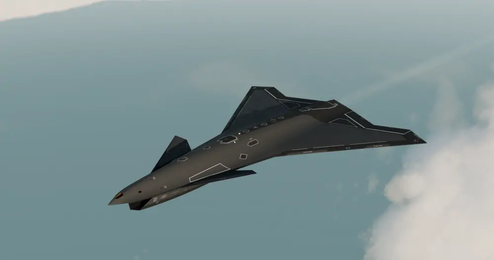 Wingman to dron, który współpracuje z załogowymi myśliwcami, a zadania otrzymuje od pilota samolotu dowodzącego, takiego jak Eurofighter. - Grafika: Airbus