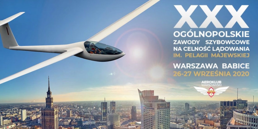 XXX Ogólnopolskie Zawody Szybowcowe na Celność Lądowania im. Pelagii Majewskiej. - Grafika: Aeroklub Warszawski / Aeroklub Polski