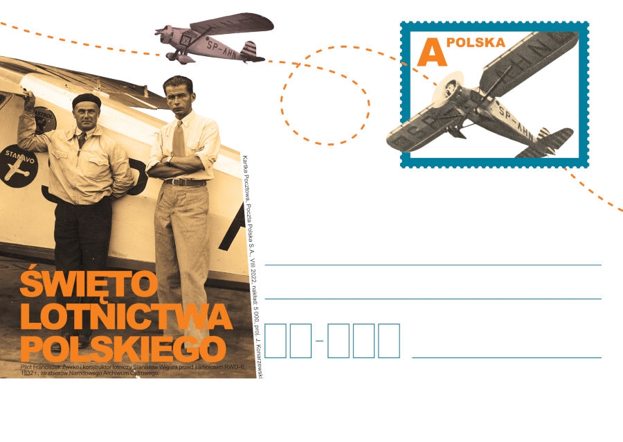 Święto Lotnictwa Polskiego - Poczta Polska - Grafika-projekt: Jan Konarzewski