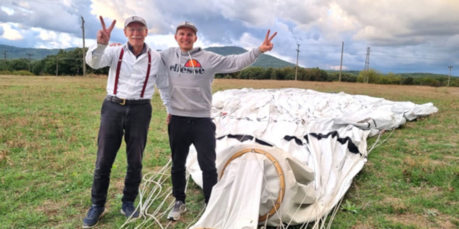 Ojciec i syn Wilhelm i Benjamin Eimers z załogi GER-3 wygrali 65. Puchar Gordona Bennetta - Źródło zdjęcia: Aeroklub Polski