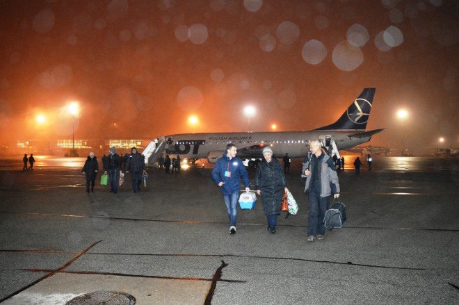 Polscy repatrianci już w Polsce. -
