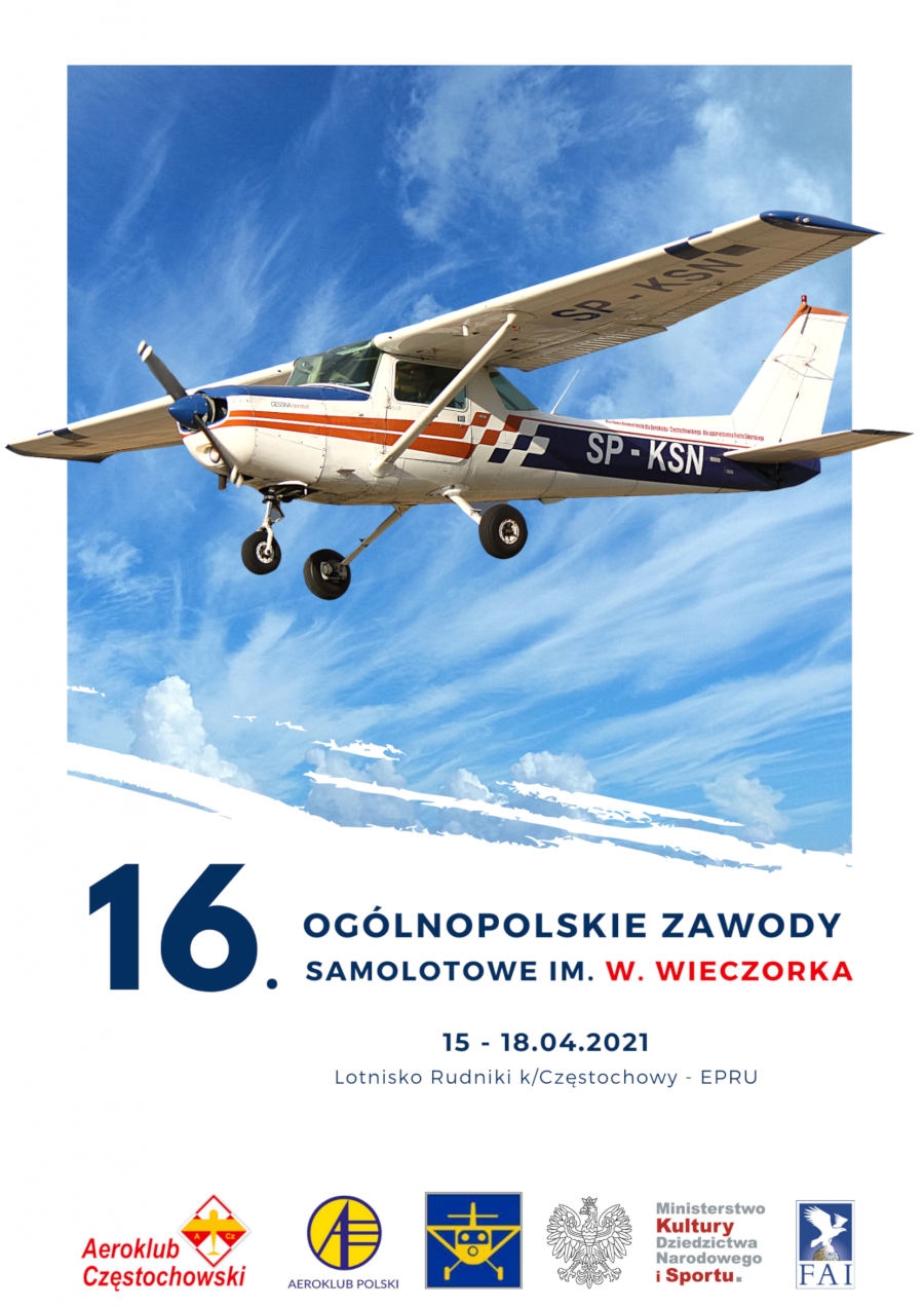16. Ogólnopolskie Zawody Samolotowe im. W. Wieczorka. - Grafika: Aeroklub Częstochowski