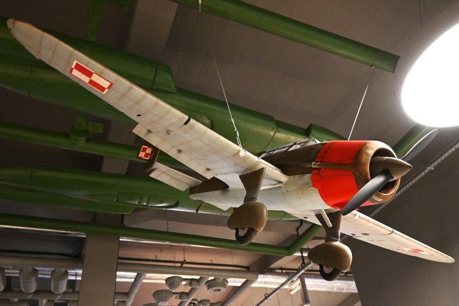 Kolejny eksponat w Muzeum Lotnictwa Polskiego model samolotu PZL.46 Sum- Foto: MLP