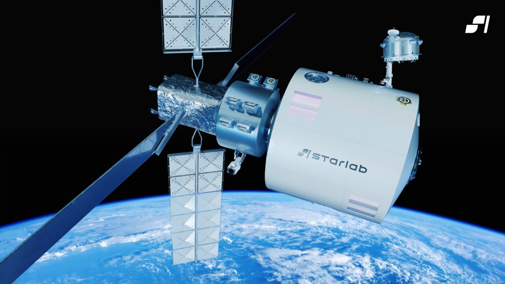 Wizualizacja stacji kosmicznej Starlab - Grafika: Airbus