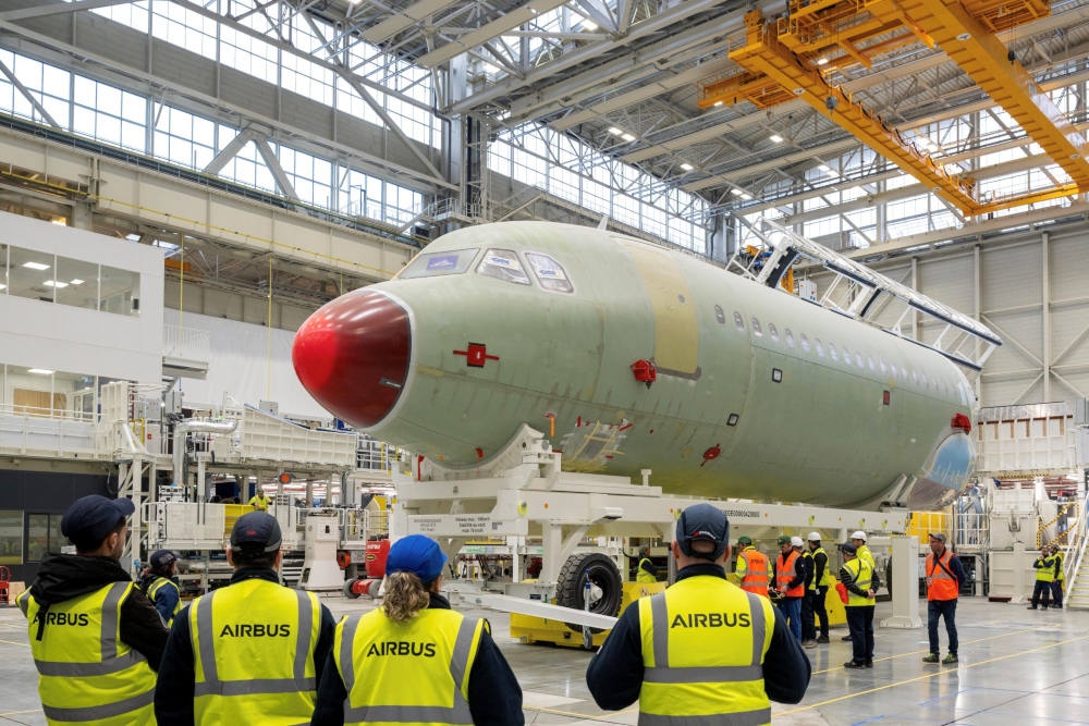 Nowa linia montażu końcowego samolotów z rodziny A320 oficjalnie uruchomiona - Foto: Airbus