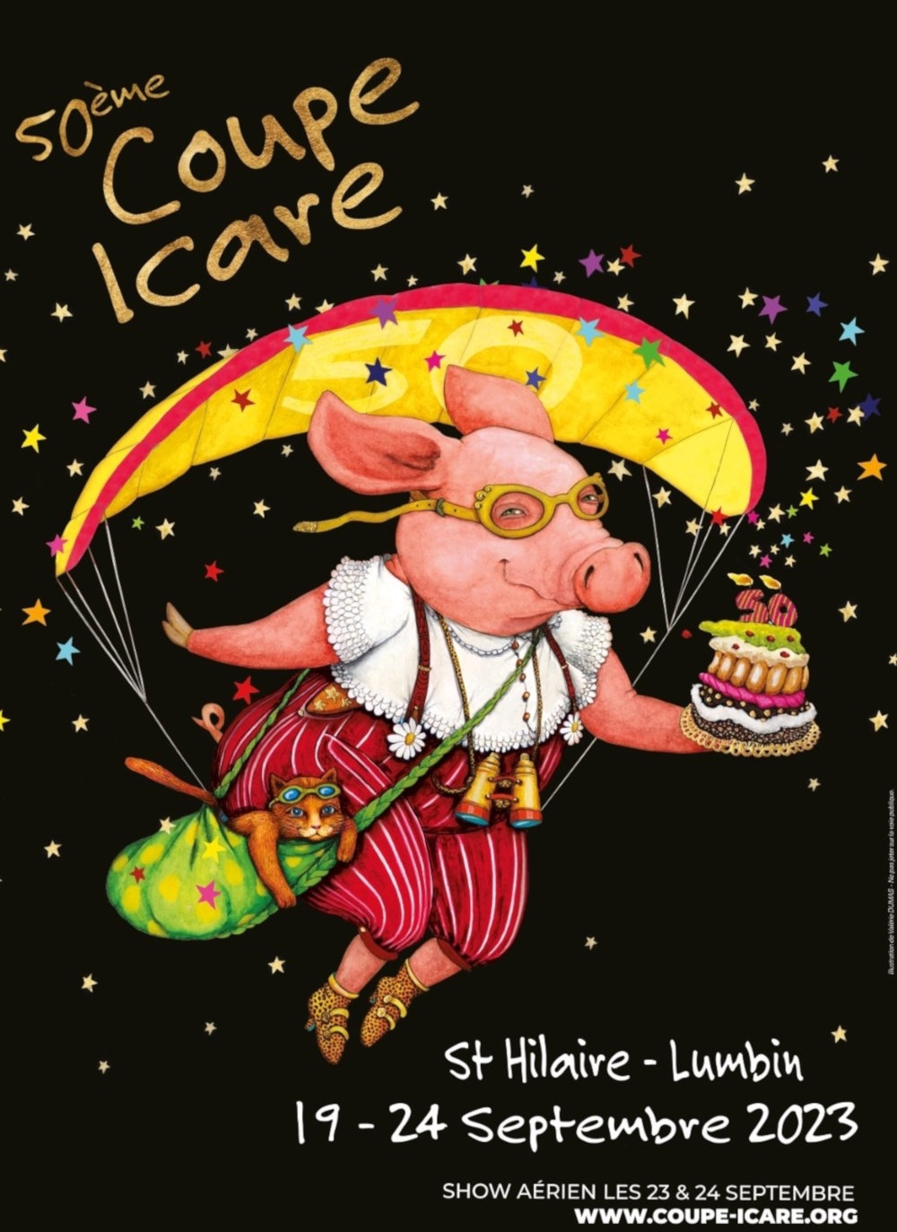 - Grafika: Plakat Organizatorów Coupe Icare