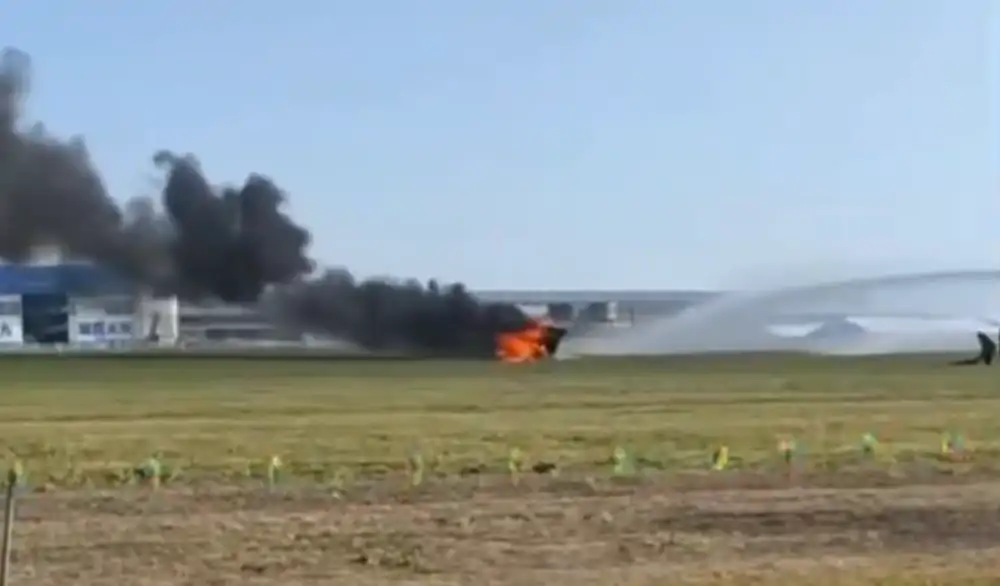 Płonący eVTOL XPeng po zderzeniu w powietrzu z innym pojazdem latającym