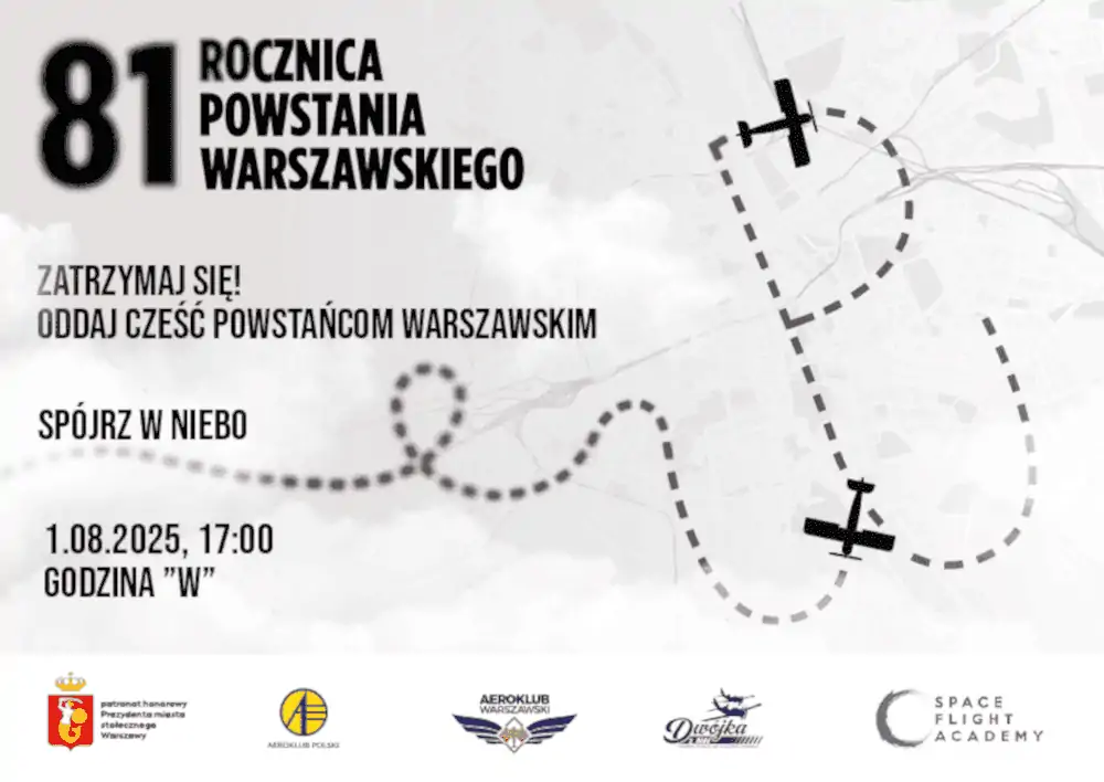 Warszawa uczci pamięć powstańców także w powietrzu – pokaz lotniczy 1 sierpnia