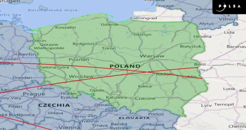 Mapa radziecka sonda spadnie