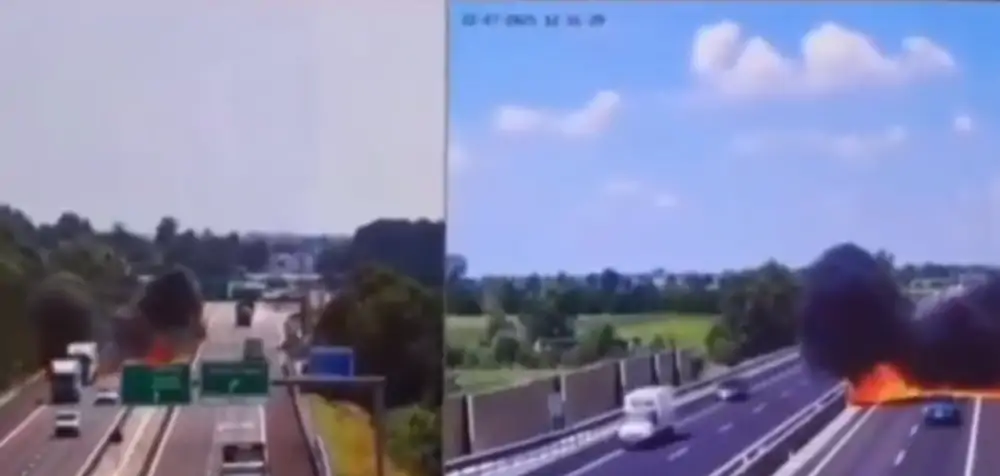 Tragiczny wypadek w Azzano Mella. Samolot runął na drogę, nie żyją dwie osoby