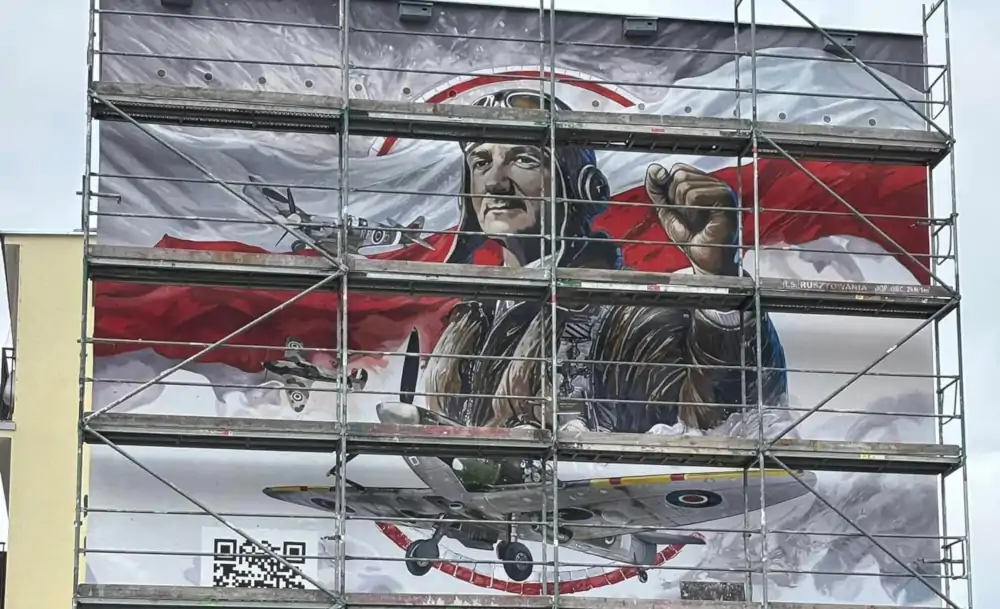Mural Jana Zumbacha na Ursynowie prawie gotowy