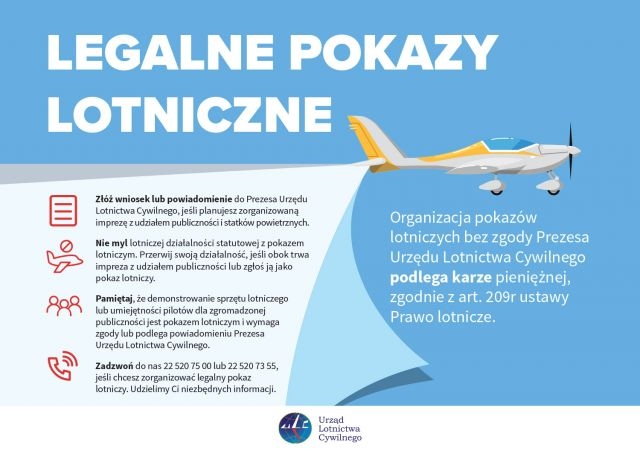 Jak zorganizować legalne pokazy lotnicze? Wszystkiego dowiesz się w ULC. - 