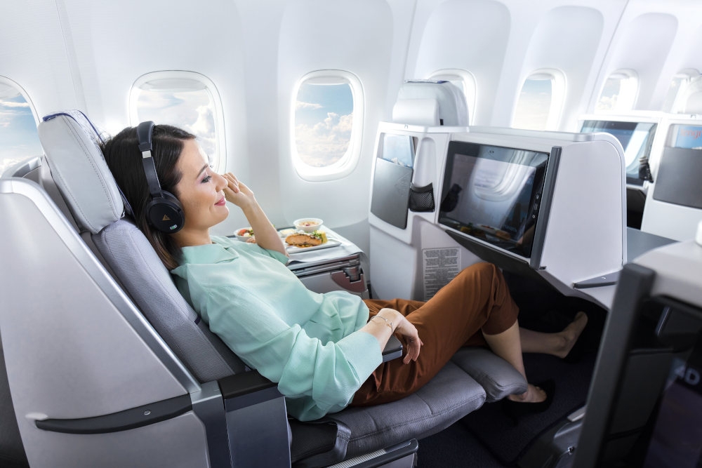 Klasa biznes w samolocie Boeing 767-300 Air Astana - Foto: Air Astana