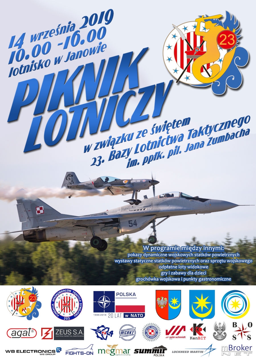 Pinik Lotniczy w Janowie / 23BLT 2019 - Grafika: 23.BLT