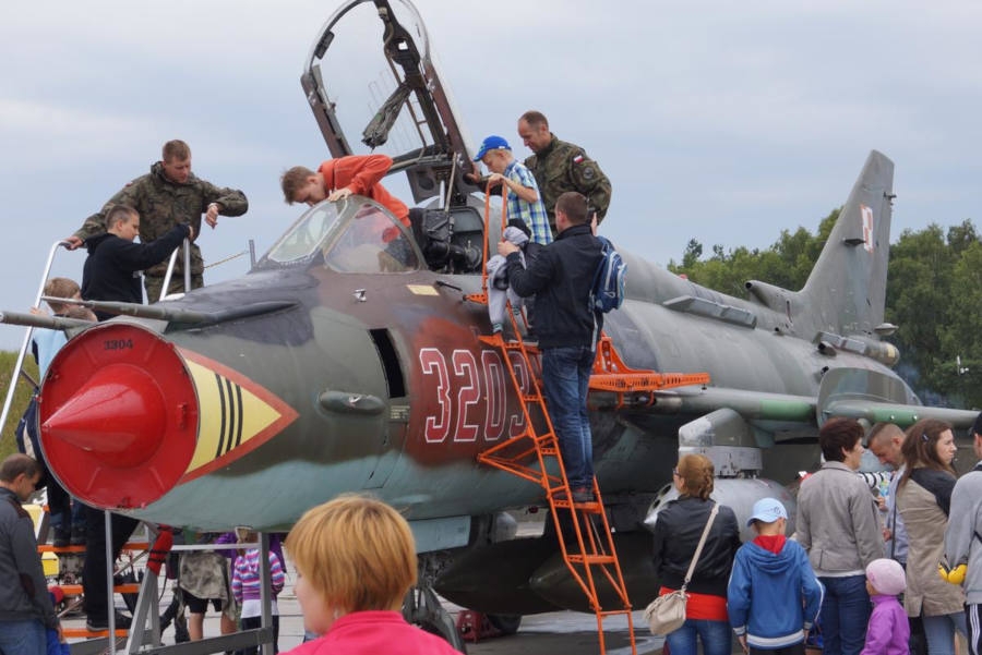 Su-22 podczas jednego z poprzednich pikników lotniczych w 21.BLT - Źródło zdjęcia: 21 Baza Lotnictwa Taktycznego