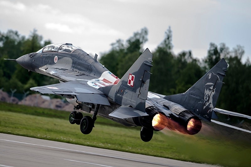 Myśliwce MiG-29 przebazowane z Mińska Mazowieckiego do Malborka. - Foto: Polska-zbrojna.pl / Mirosław Mróz