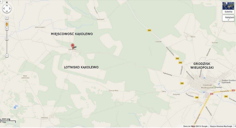 Źródło screen: Aeroklub Poznański / Google Maps - 