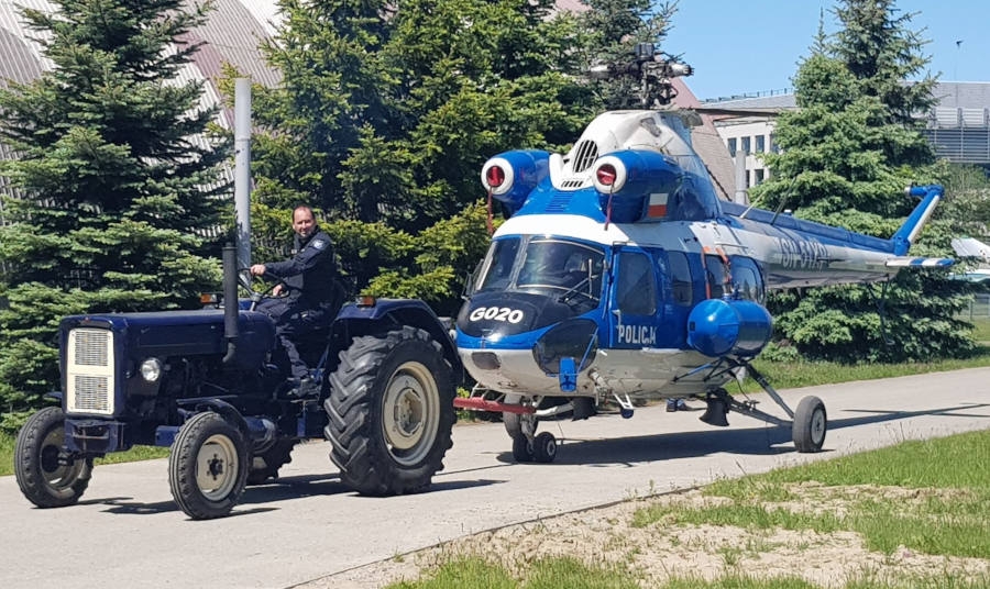 Policyjna PZL Kania w Muzeum Lotnictwa Polskiego - Foto: Muzeum Lotnictwa Polskiego