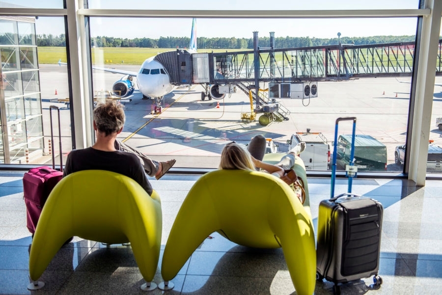 W terminalu wrocławskiego portu lotniczego  - Foto: Wrocław Airport
