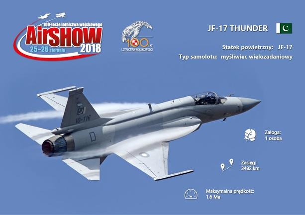 PAC JF-17 z Pakistanu będzie gościem pokazów lotniczych w Radomiu. - 