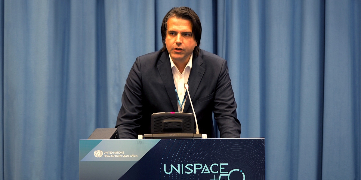 Grzegorz Brona na UNISPACE+50 / Foto: PAK - 