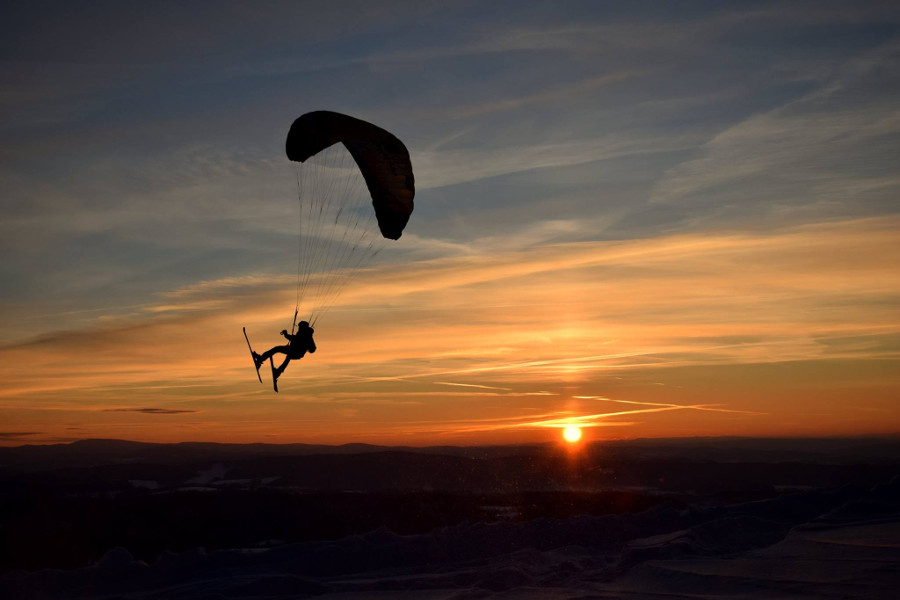 snowgliding bieszczady