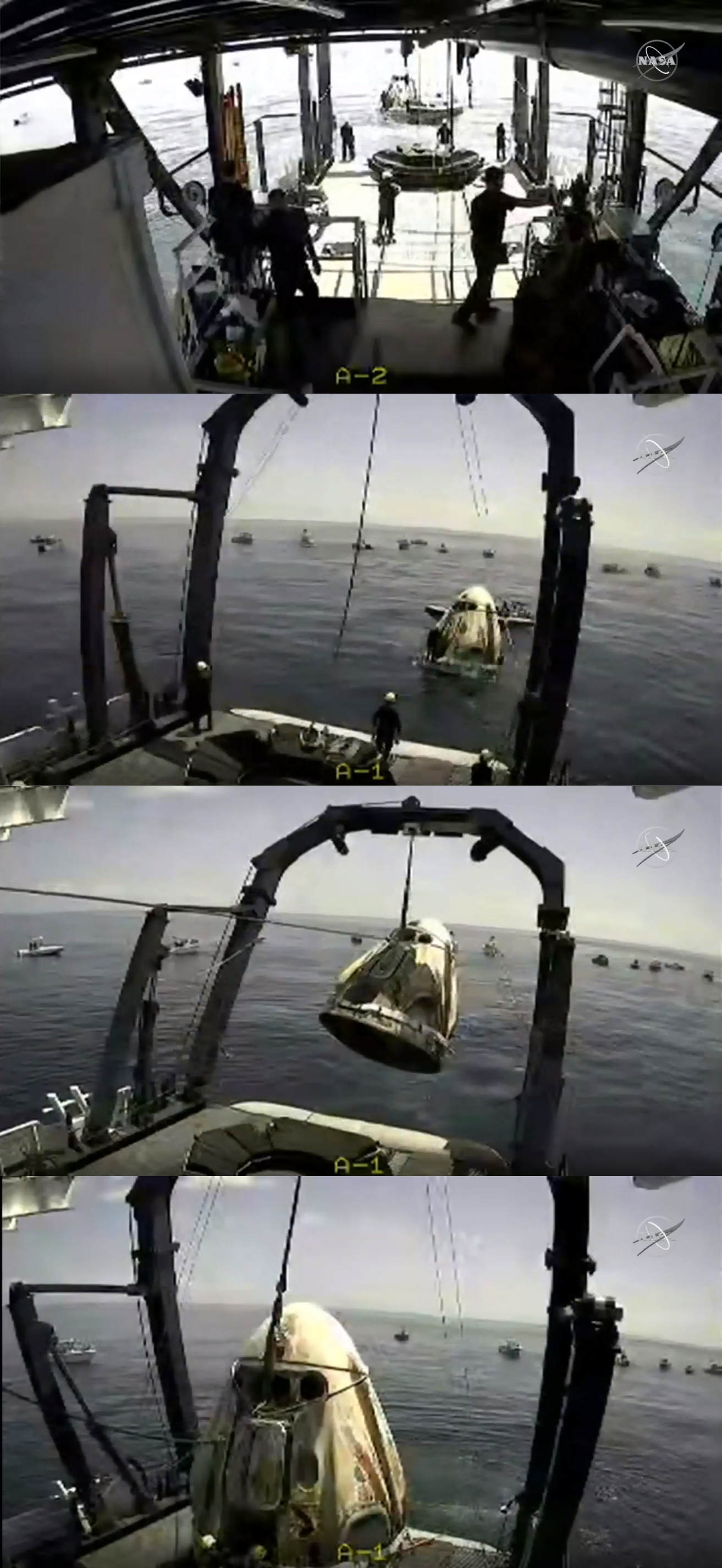nasa dragon lądowanie wodowanie